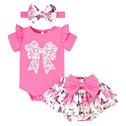 Baby Girl Clothes Summer Outfits Newborn Ruffle Sleeve Romper Inf...