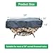 Curved Firewood Rack Cover - Half Round Log Wood Ring Trap Pile Storage Protector, for Waterproof UV Resistant Dustproof, 210D Heavy Duty, 59 Inch (Gery)