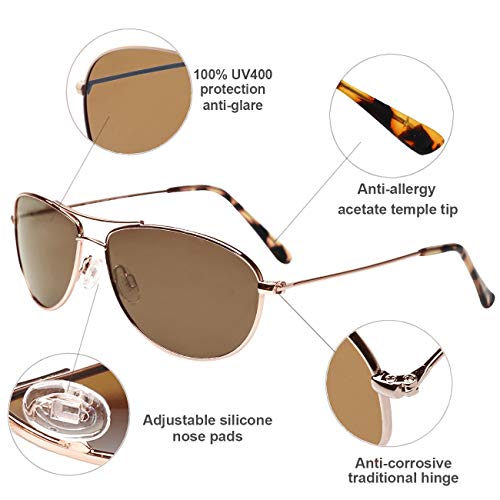 MAXJULI Baby Sea Polarized Aviator Sunglasses for Small Narrow Face Women Men 80173