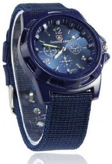 Viliysun-Hot Sale Luxury Analog New Fashion Trendy Sport Military Style Wrist Watch for MEN Swiss Army Quartz Watch Gift (Blue)