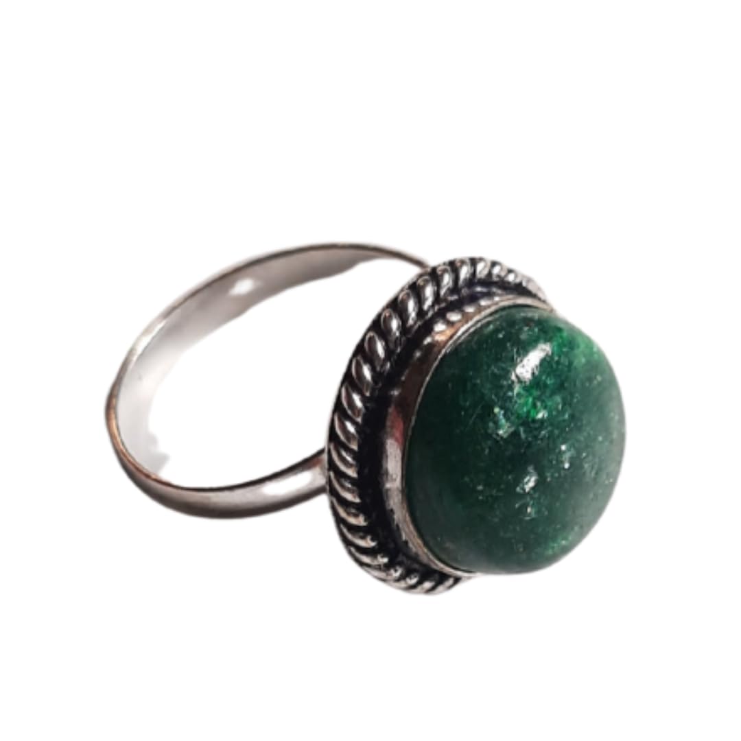 Maitri Export Natural Crystal Healing Round Stone Adjustable Rings - Women Jewellery in German Silver AAA Quality Perfect for Every Outfit for Reiki Healing, Spiritual Growth (Green Jade) (B0CFHB61KQ) Amazon Price History, Amazon Price Tracker