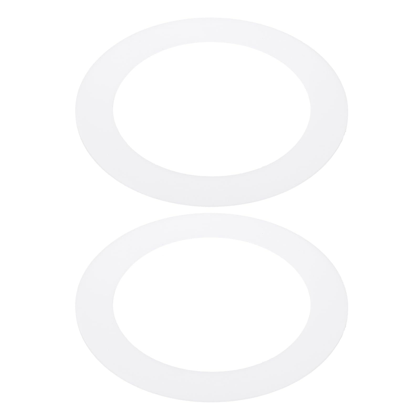 PATIKIL 3.6" ID 5" OD Plastic Trim Ring, 2 Pcs Ceiling Light Goof Rings Matte Circular Light Cover Lighting Fixture for Ceiling Wall Recessed Can Downlights, Translucent Matte White