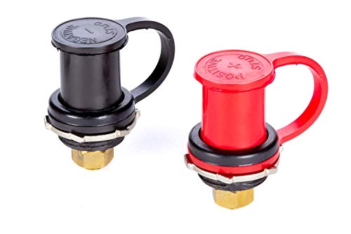 Image of QuickCar Racing Products 57-703 Black and Red Remote Battery Charger with Jumper Posts - Pair