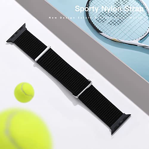 Mastten Sport Loop Band Compatibel met Apple Watch 42mm 44mm 45mm, Ademend Nylon klittenband Heren Dames Band… - Image 4