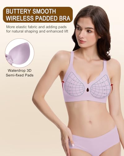 Image of Racerback Bras for Women Criss Cross Padded Bralette Pull On Comfortable Wireless Seamless Tshirt Bra