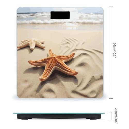 Báscula digital de baño con diseño Starfish on The Sand Beach miniatura 2
