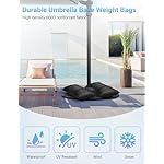 Evekea 4 Packs Umbrella Base Weights Sandbags, Outdoor Sand Bags for Weight, Weatherproof Heavy Duty Weight Sandbag for Garden Furniture Umbrella Stand Cantilevers Poolside Accessories - Image 5