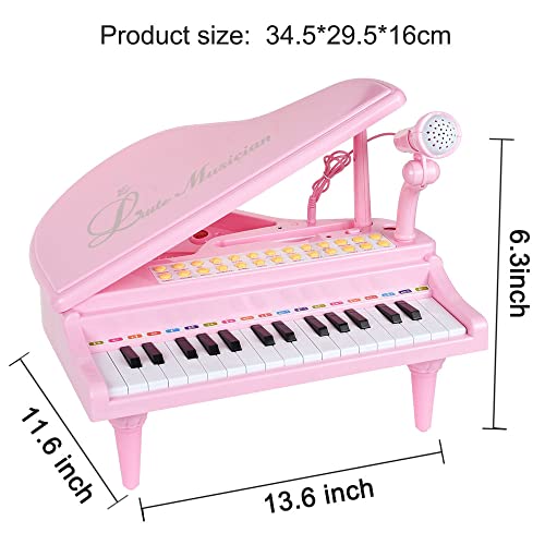 31 Keys Toddler Piano For Kids Baby Girls Pink Toy Keyboard Toys For Ages 2-4 Musical Baby Piano Toy With Microphone #TOP1