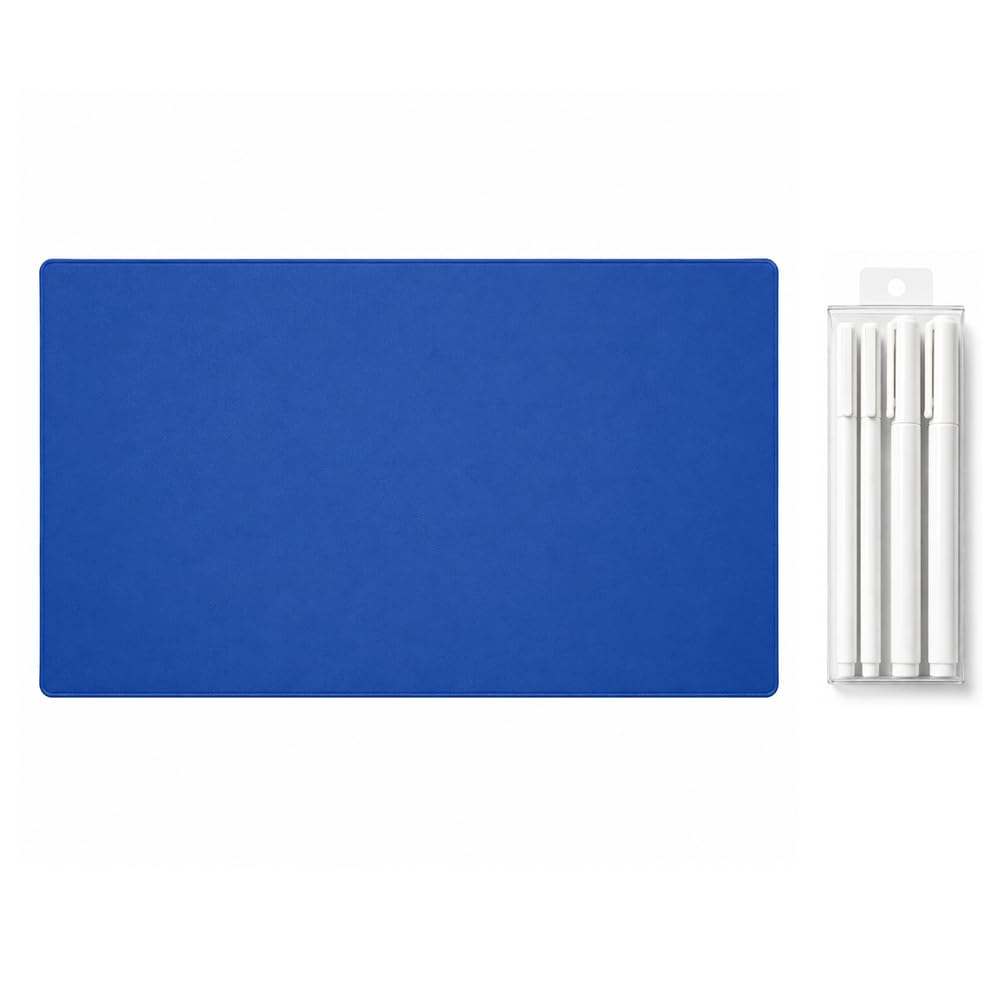 Writable Blueprint Desk Mat, Reversible Double‑Sided Blueprint Deskmat