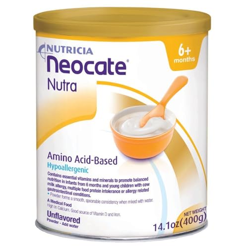 Image of Nutricia Neocate Nutra - Amino Acid-Based, Dairy-free, Hypoallergenic Solid Food with a Cereal-Style Consistency - With Calcium, Vitamin D, and Iron - 14.1 Oz Can (Pack of 1)