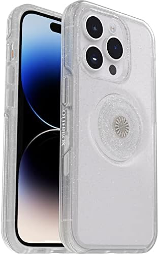 OtterBox Otter+Pop Etui na iPhone 14 Pro, Wstrząsoodporne, Etui z PopSockets PopGrip, Potrójnie Testowany Zgodnie ze Standardem Wojskowym, Przezroczyste