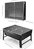 Holzkohlegrills Tragbarer Grill Edelstahl Holzkohle Smoker Char Broil BBQ Pit Grill für Outdoor Camping (Mittel), Schwarz