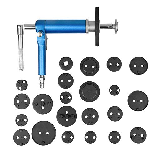 Wispausu Pneumatic Brake Caliper Tool, 23Pcs Air Disc Brake Piston Compression Tool Kit, Brake Caliper Piston Wind Back Rewind Tool #TOP4