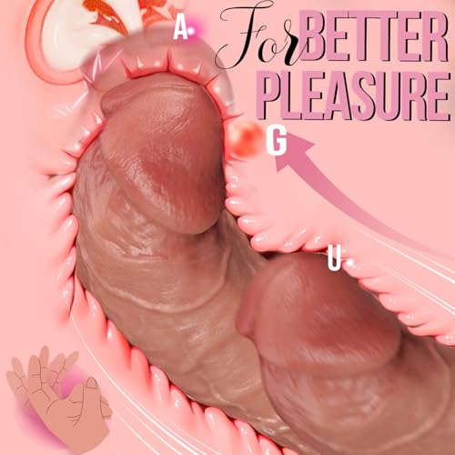 Ultra Realistic Curved Dildo Sex Toy, Lifelike Dual Density Silicone Dildos for G Spot and Anal Play with Powerful Suction Cup, Soft Real Skin Dildo Adult Sex Toys for Women Couples Beginners - Image 3