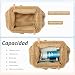Imagen de EVEOUT Clutch de Paja Mujer Bolso Nube de Boda Fiesta Paja con Cadena Bolsos bandolera Tejido para Vacaciones Playa