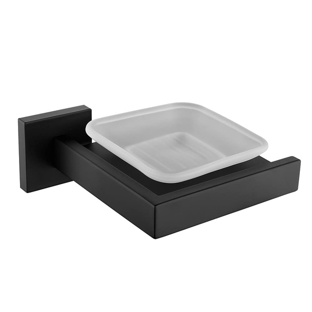 Gancho para ropa de acero inoxidable y juego de accesorios de baño negro de alta gama