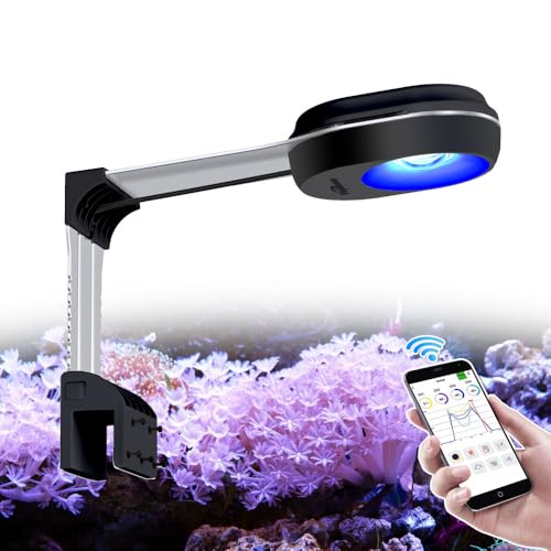 PopBloom RL60 60W Marine LED WiFi Control, Full Spectrum Marine Aquarium Light Reef Lighting for Saltwater Marine Coral Nano Reef Tank