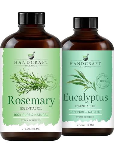 Handcraft Blends Herbal Clarity Set: Eucalyptus and Rosemary Essential Oils