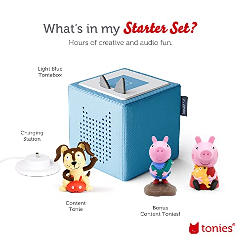 image for Tonies Toniebox Audio Player Starter Set with Peppa Pig, George, and P