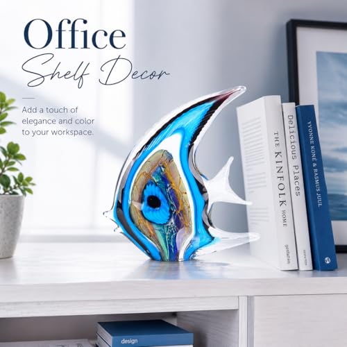 Figura Decorativa de Vidrio Azul Soplado a Mano miniatura 5