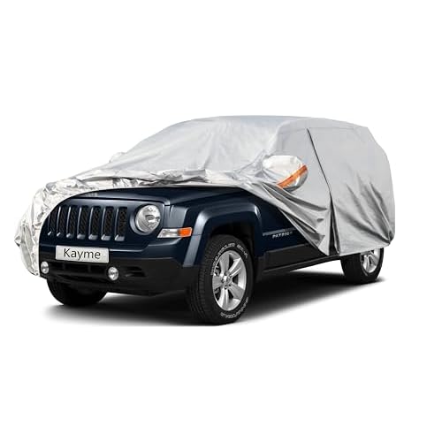 Kayme 6 Layers SUV Car Cover Custom Fit for Jeep Patriot (2007-2017) Waterproof All Weather for Automobiles, Outdoor Full Cover Rain Sun UV Protection