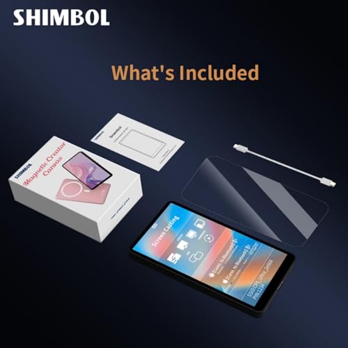Image of Shimbol CP5 Ultra Black, 5 inch FHD Touch Screen Wireless Vlog Selfie Phone Monitor | Reverse Control for iPhone 17 /16 /15 /14 /13 /Pro /Pro Max /Plus Magnetic Snap-On, Built-in Speaker, Compatible with Android