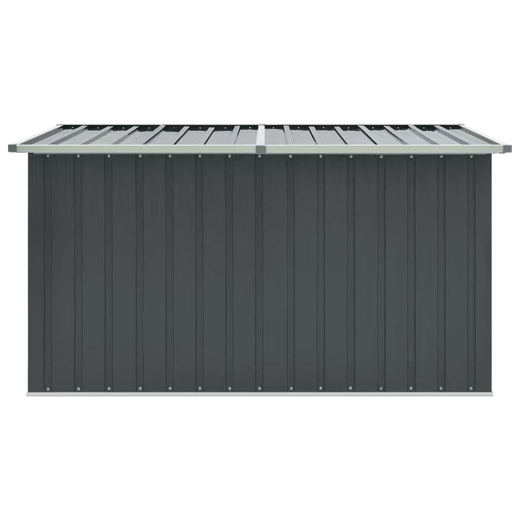 Gartenbox 171x99x93 cm Sitztruhe mit Stauraum Gartenmöbel Metall aus Stahl Deckboxen Metall Garten shedAuflagenbox Metall Storage Boxes Grau