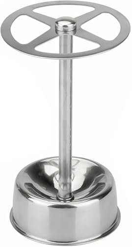Miniatura 1 de 1 soporte de acero inoxidable para cepillos de dientes con base, multifuncional, 4 ranuras, cepillo de dientes, organizador de almacenamiento para