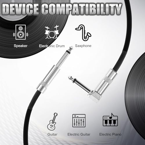 Fiada FIADA-ISCB-0234 6 Pack Guitar Cable 10 Ft Instrument Cable 1/4 Inch Amp Cord thumb #2