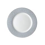 Material: Porzellan Laura Ashley - Teller, Kuchenteller, Frühstücksteller - Candy Stripe - Porzellan - blau/weiß - Ø 23 cm