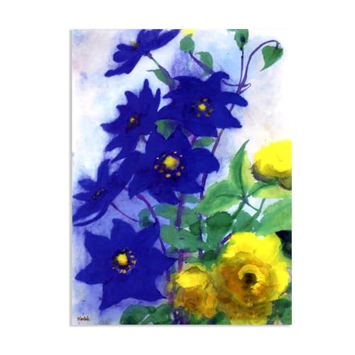 Toile Fleurs d'Emil Nolde : transformez la décoration de votre salon ou chambre moderne
