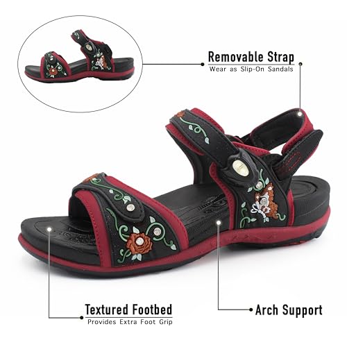 Image of SIGNATURE Arch Support Womens Sandals Comfortable Walking. Everyday Comfy Sandals Women Wear for Beach, Travel, Water, Outdoor, Hiking. Women Footwear.