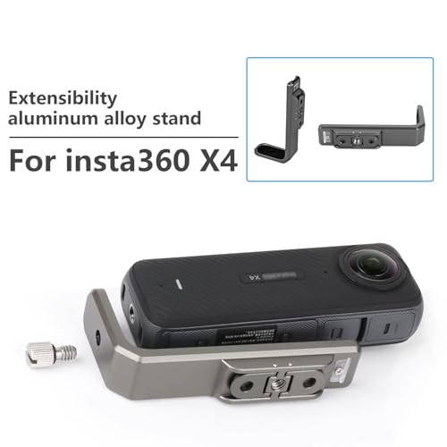 Adaptador de codo vertical de 90 grados para Insta360 X4 de aluminio 5