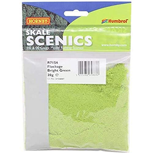 Hornby- Flockage-Bright Green Acessories-Materiali Scenic, Multicolore, R7156