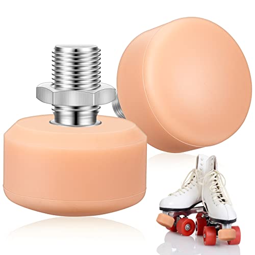 Libima 2 Pack Roller Skate Toe Stops Adjustable Rubber Plugs Brake Block Rubber Roller Skate Toe Stoppers For Lightweight Easy To Install Replacement Accessoriess Parts For Gifts Friend Neighbors #TOP19