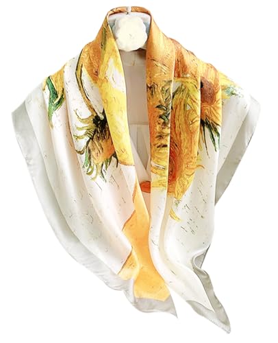 Multiuso: questa sciarpa di seta può essere utilizzata come sciarpa per capelli, cravatta per capelli, sciarpa per dormire, fascia, bandana, foulard, sciarpa per il collo, fascia per la testa, hijab, decorare borse e cappelli, accessori di abbigliamento, cinture e così via, puoi giocare la tua creatività, con diversi usi quotidiani. Il motivo sulla sciarpa di seta può aggiungere più eleganza e bellezza a te