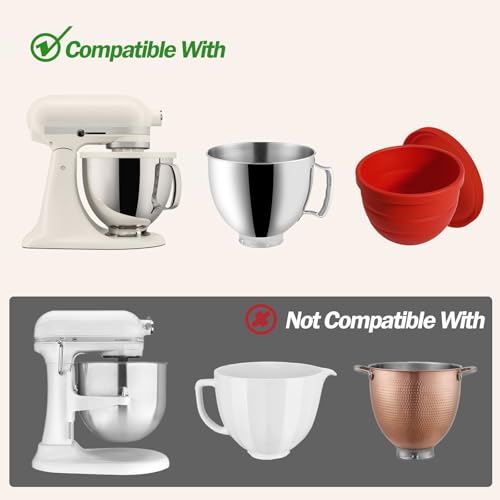 Tazón de acero inoxidable 5 QT con liners de silicona miniatura 6