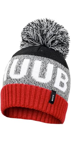 Huub Bonnet à pompon 2026 noir bordeaux bonnet d'hiver chaud