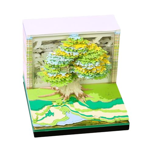 Calendrier 2025 beau bloc-notes de sculpture sur papier avec LED