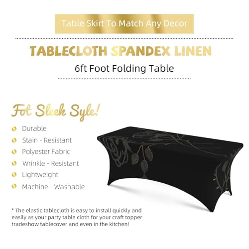 Nappe de table extensible 1.8m lavable pour banquet et mariage - 6