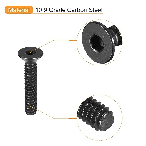 uxcell #5-40x5/8" Flat Head Socket Cap Screws - Image 4