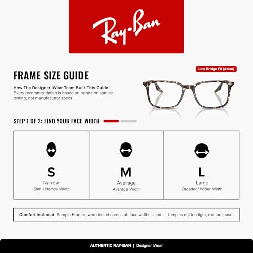 Image of Ray-Ban RX5421F Low Bridge Fit Rectangular Prescription Eyewear Frames