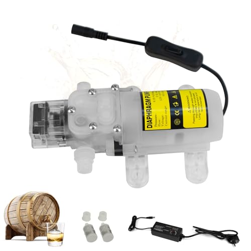 CISSIYOG Elektrische Wasserpumpe,Membranpumpe,Haushalt Bierpumpe,Selbstansaugende Membranpumpe in Lebensmittelqualität,Wein-Transferpumpe,Geschwindigkeit Einstellbar mit 2 Filtern zum Pumpen CISSIYOG Elektrische Wasserpumpe,Membranpumpe,Haushalt Bierpumpe,Selbstansaugende Membranpumpe in Lebensmittelqualität,Wein-Transferpumpe,Geschwindigkeit Einstellbar mit 2 Filtern zum Pumpen