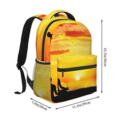 Sac à dos de méditation grand format noir avec compartiment PC