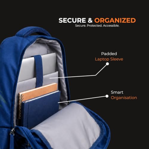 Image of 28L Agate Laptop Bag for Office with trolley Sleeve Blue