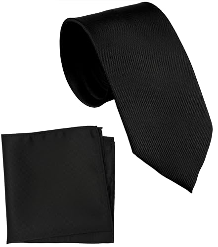 Image of Classic Tie and Pocket Square Set for Men, 3.2-Inch Standard Width