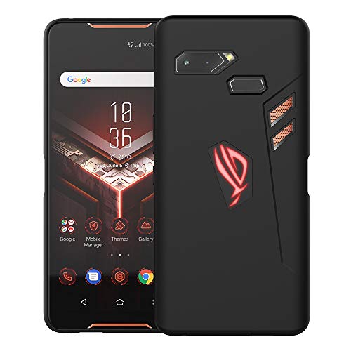 ASUS ROG Phone Case, Soft Flexible Clear TPU Slim Thin Lightweight Bumper Shockproof Anti-Scratch Protective ROG Phone Case Skin Shell Cover Case for Asus Rog Phone ZS600KL 6.0 inch (Black)