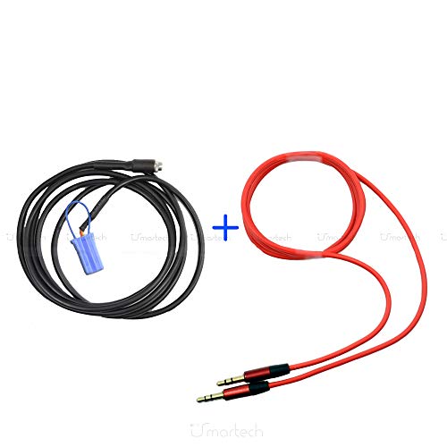 1neiSmartech Aux adapter för bil Delphi Bosch bil Fiat 500 Grande Punto Evo Panda Lancia Y Alfa 147 med Jack Femmina och stig+kabel med skärm F?R Mp3 smartphone
