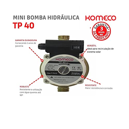 MINIBOMBA DE AGUA TP40 G4 BRONZE 127V KOMECO 60HZ - 120W