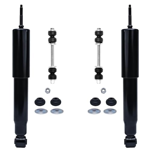 Image of Detroit Axle - 4WD Front 4pc Shock Absorbers Kit for 97-02 Ford Expedition, 97-03 F-150, 97-99 F-250, 2 Shock Absorbers Assembly 2 Sway Bar Links Replacement